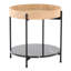 Table de bout à plateau en bois Greely avec détails en faux marbre