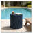 Modern Navy Blue Outdoor Table with Fluted Design