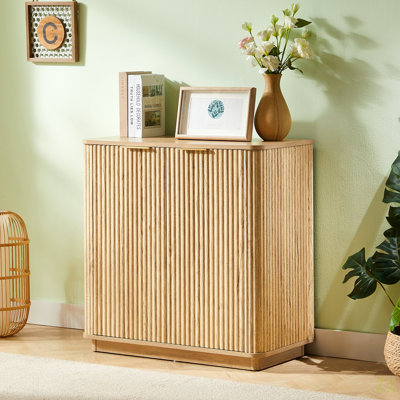 Buffet 31,5 po avec rangement ondulé pour chambre à coucher, salon, couloir, l 31,5 po x P 15,75 po x H 31,5 po.