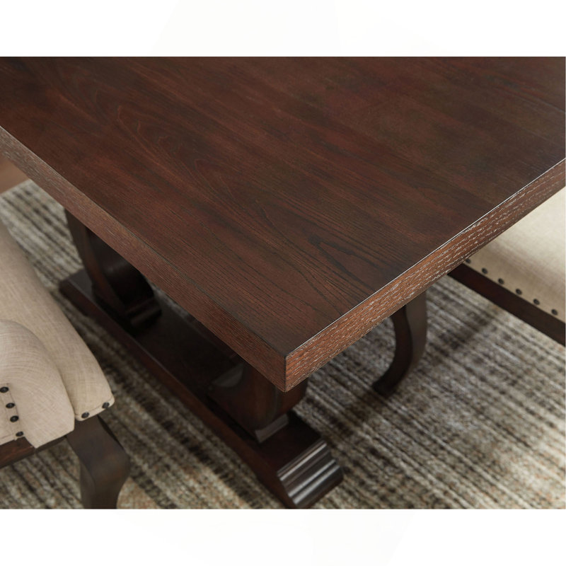 Fremont Antique Brown Trestle Rectangular Dining Table