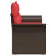  Canapé de jardin 2 places avec rangement et coussins en rotin de polyester brun-1493288482