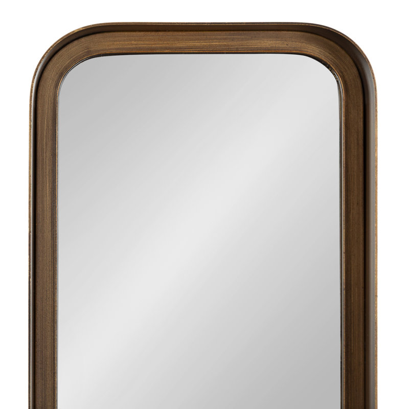 Annaluisa Metal Flat Mirror, Gold, 36" x 9"