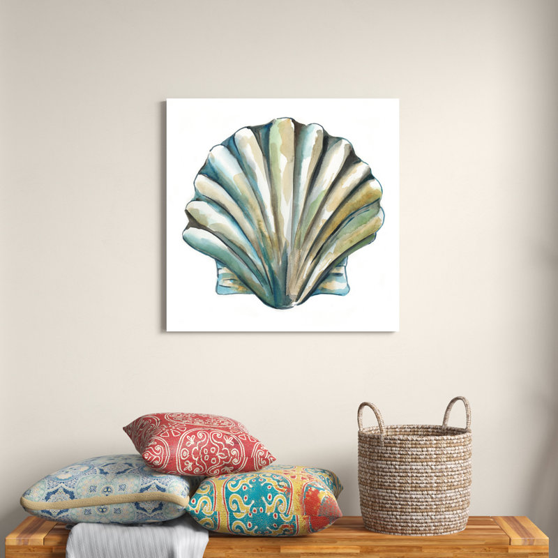 «Aquarelle Shells VI», peinture sur toile, H 30 po x l 30 po