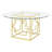 Round Glass Top Metal Base Dining Table-94375234