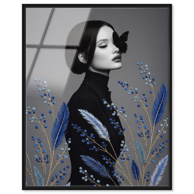 «She Dreams of Meadows», impression murale encadrée à la mode par Notoriart, cadre noir, H 31 po x l 21 po
