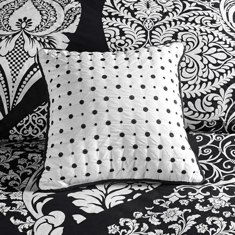 Ensemble de literie 6 pièces très grand et très grand de qualité supérieure en satin de coton 100% avec motif damassé pour les chambres modernes