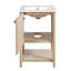 Ensemble de meuble-lavabo sur pied 20 po avec lavabo en céramique, ensemble de meuble-lavabo simple autoportant avec porte à fermeture douce, style français.
