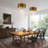 3-Light Vintage Gold Industrial Drum Flush Mount
