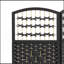 Paravent 4 panneaux, écran d'intimité pliable, séparateur de pièce 5,6 pi, cloison de séparation autoportante en fibre Wave, noir