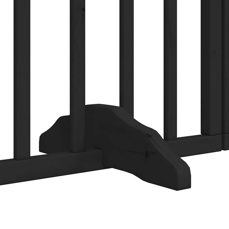 Deance Solid Wood Dog House Door, Black, 60cm H x 300cm W x 2cm D