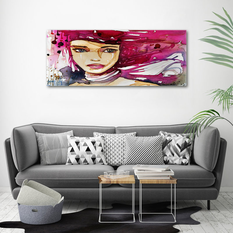 Abstraction Of A Woman - Wrapped Canvas Print