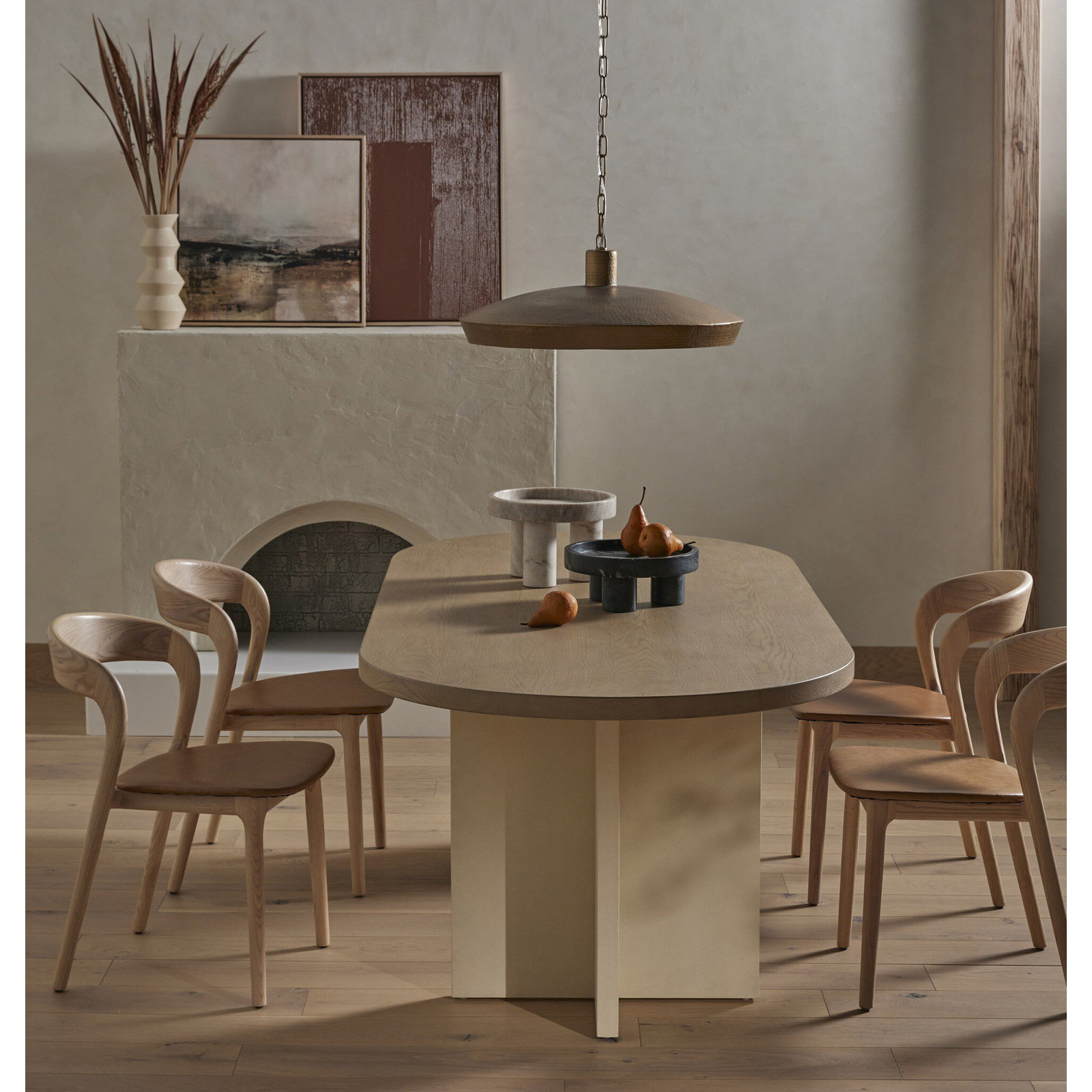 Kayla Leather Dining Chair, Sonoma Butterscotch Top Grain Leather, Natural