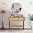 Bertran 39.4'' Console Table With Round Mirror