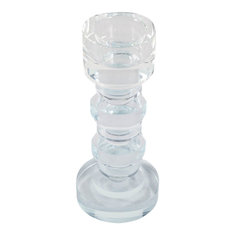 Porte-bougie en cristal Modern Glam Chunky, H 7,25 po x l 3 po x P 3 po