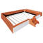 Lit rembourré moderne avec banc de rangement et marchepied Montessori-1953678086-1953678087