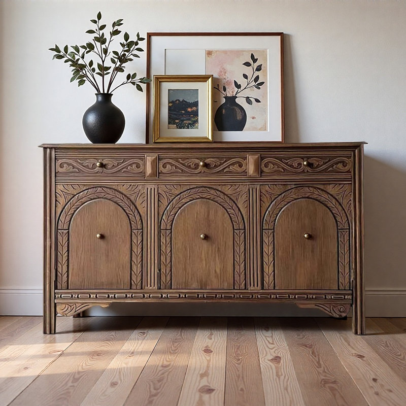 Large-Capacity Solid Wood Sideboard