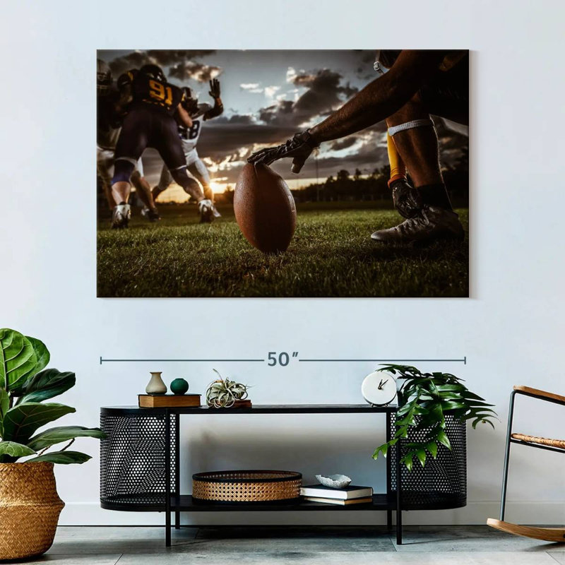  «American Football Game», H 34 po x l 51 po