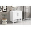 Lavabo de meuble-lavabo moderne - couleur blanche et lavabo 30 "avec matériaux, armoire avec tiroirs à portes, bois massif et céramique pour la décoration