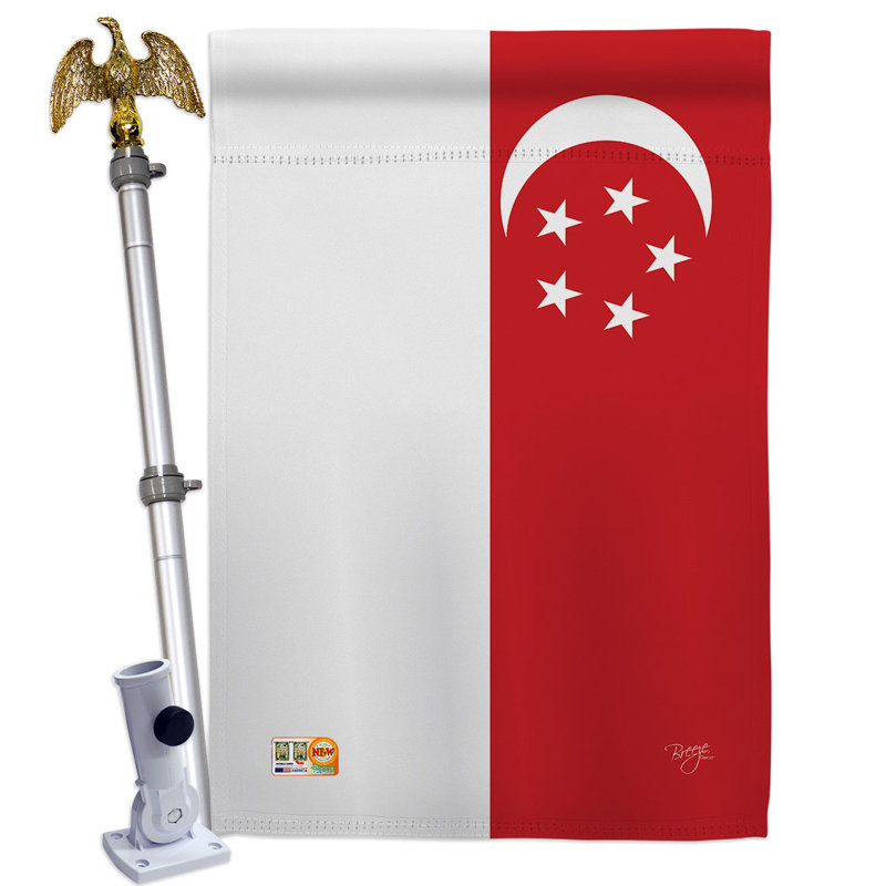 Double Sided 40'' H x 28'' W Polyester Flag Set