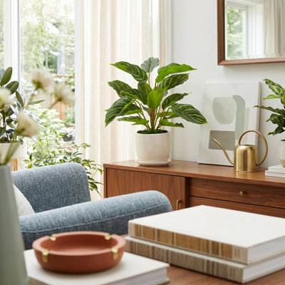 17'' Faux Foliage Plant in Ceramic Pot