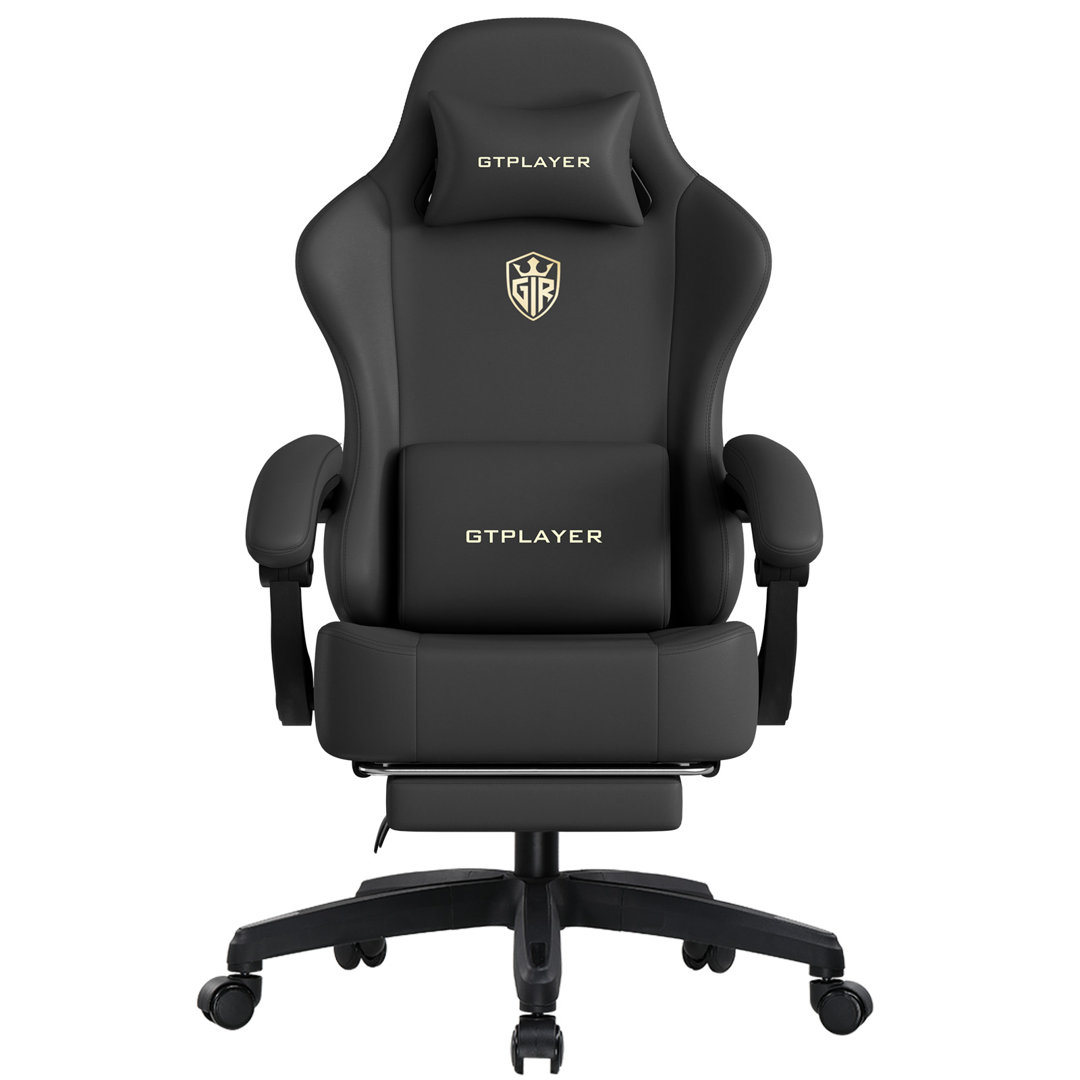 GTPLAYER GAMING CHAIR Adjustable Headrest and Adjustable Padded Armrests PC & Racing Game Chair