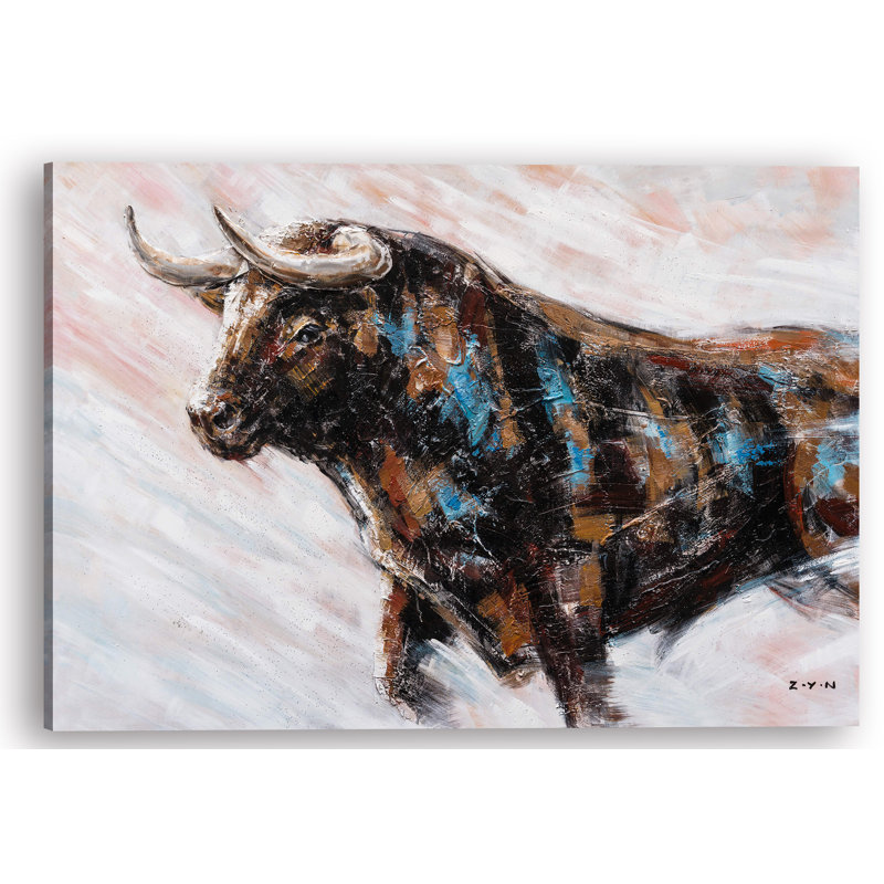 Ox Ox - peinture sur toile tendue, H 36 po x l 48 po x P 1,5 po