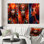 "Portrait glamour futuriste d'une femme magnifique", 3 pièces sur toile
