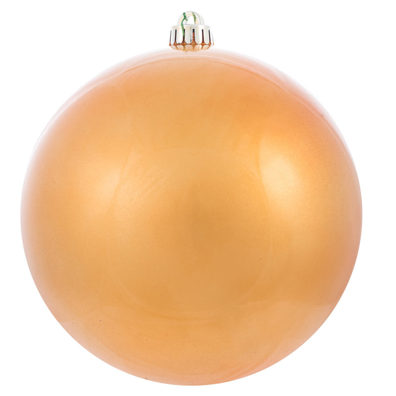 Décoration de boule décorative des Fêtes, Cuivre, bonbon doré, H 8 po x l 8 po x P 8 po