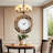 Kindalyn Round Mirrored Wall Clock with Crushed Diamond Inlay-2146408667-2138531469