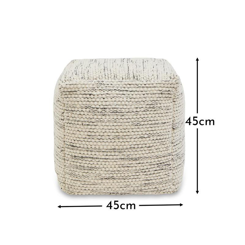 Rosilynn 45cm Wide Footstool Ottoman, Clay Marl