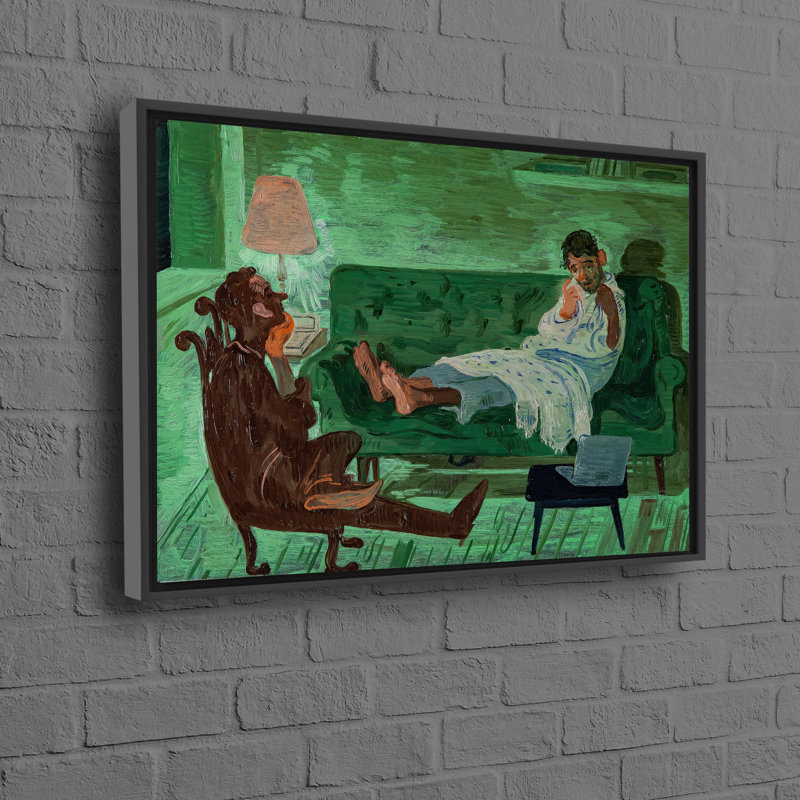 Print on Canvas, Framed Print without Mat, 60 cm H x 90 cm W, Black