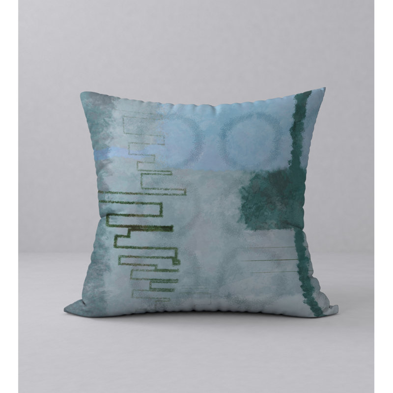 Abstract Reversible Throw Pillow, 24" x 24"