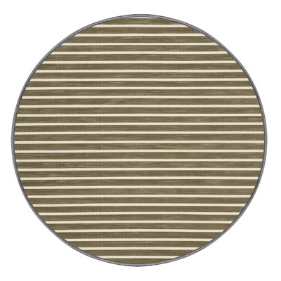 Tapis brun à rayures horizontales lavable à la machine
