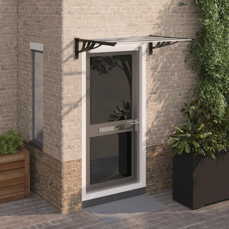 Artima Patio Awning, Black/Clear