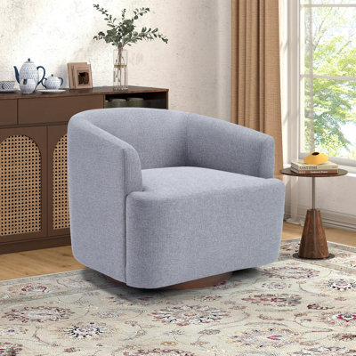 Fauteuil d'appoint pivotant en tissu 29 po