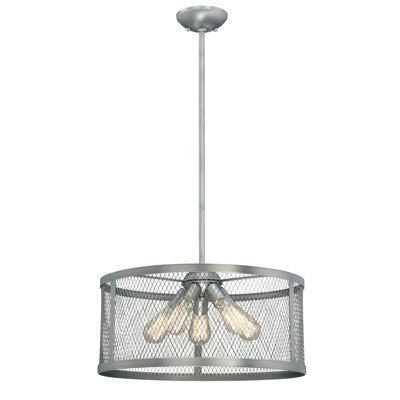 Lustre cylindrique unique à 5 lumières Akron