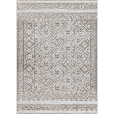 Machine Washable Alden Beige/Brown Rug