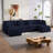 132" Oversized Cloud Sectional Sofa - 6-Piece U-Shaped Couch Set With 2 Ottomans, Ultra-Plush Chenille Fabric, Deep Seating & Modular Design For Spacious Living Rooms-417849860