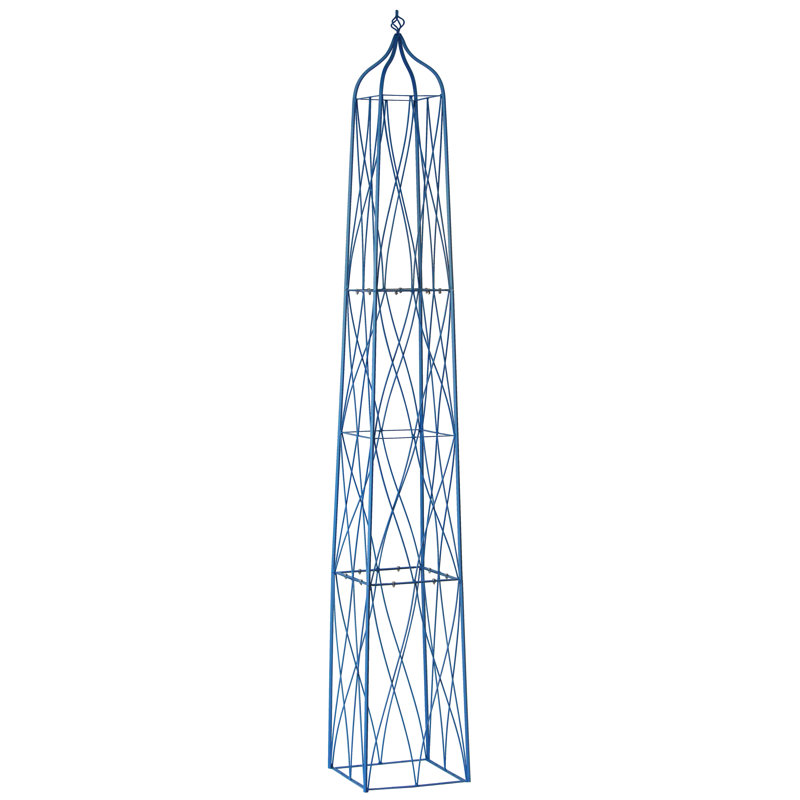 Jardin vertical en acier thermolaqué, H 106,3 po x l 15,4 po x P 15,4 po, Bleu