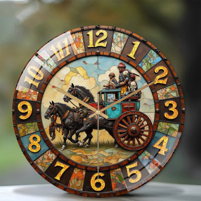 Horloge murale rétro 12 po