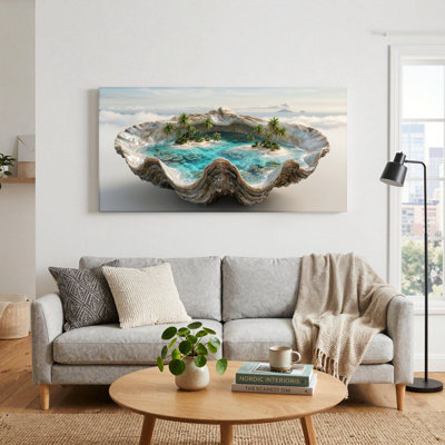 Ensemble de 1 tableau sur toile « Paradis tropical »