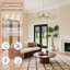 Lustre à intensité variable à 8 lumières de style l 38 po Maroneia-1739091268