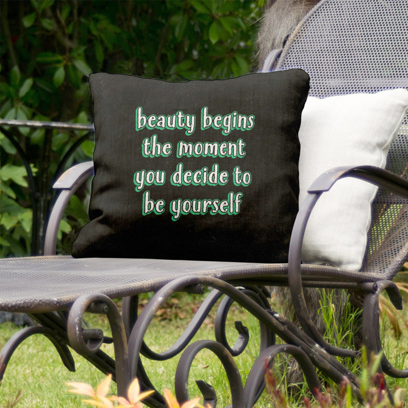 Coussin intérieur / extérieur True Beauty, 20 po x 20 po, Vert