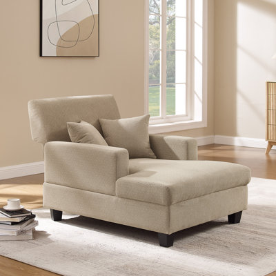 Monroeville 37" W Upholstered Chaise Lounge
