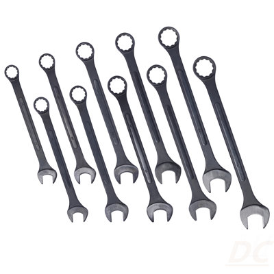 Metric Jumbo Combination Wrench Set Extra Large,10 PC  Metric  Black-Oxide Jumbo Combo Wrench Set 34-50Mm With Pouch