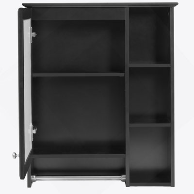 3-In-1 Bathroom Mirror Cabinet With Adjustable Shelf, Towel Bar, And High-Definition Mirror For Smart Storage