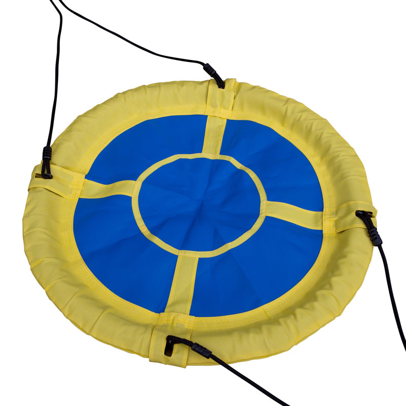 Balançoire en tissu avec chaînes et crochets, Bleu / Jaune