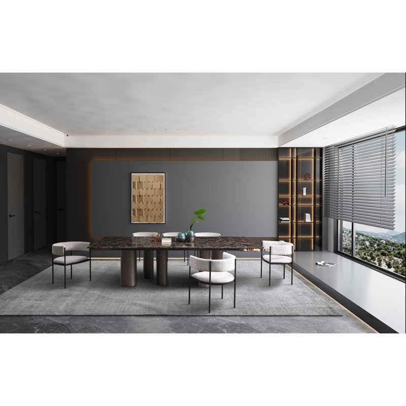 Glass Top Dining Table, Black