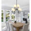 Lustre 8 lumières de style campagne moderne - noir bicolore avec abat-jour en lin sur mesure-1511412149
