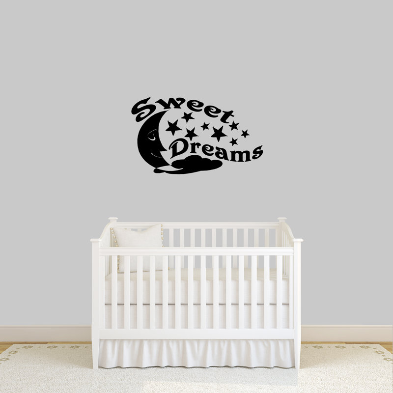 Text & Numbers Non-Wall Damaging Wall Decal, Black